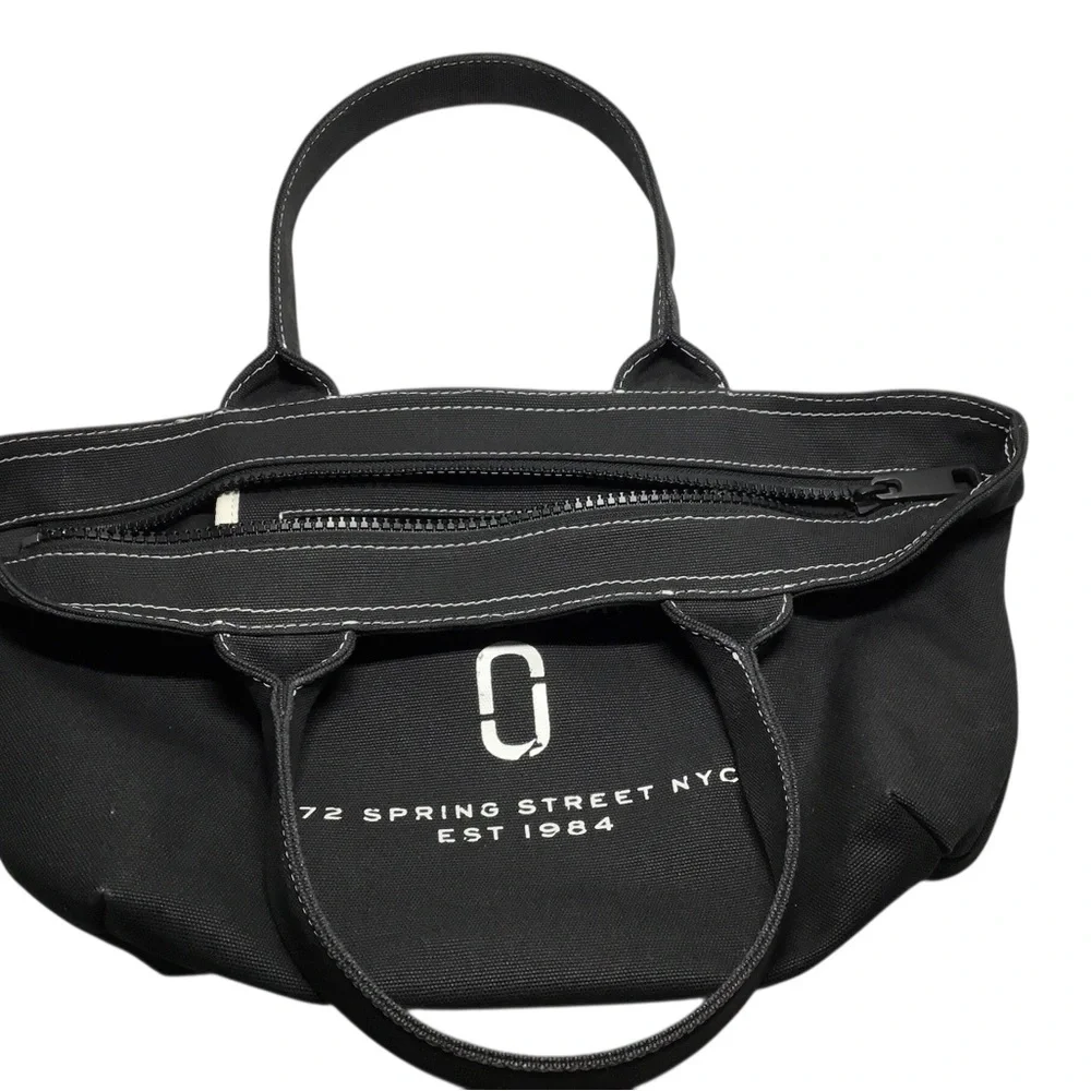 Marc Jacobs Black Canvas Logo Tote